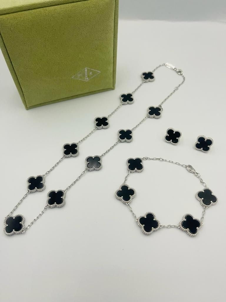 Clover set Black and Silver