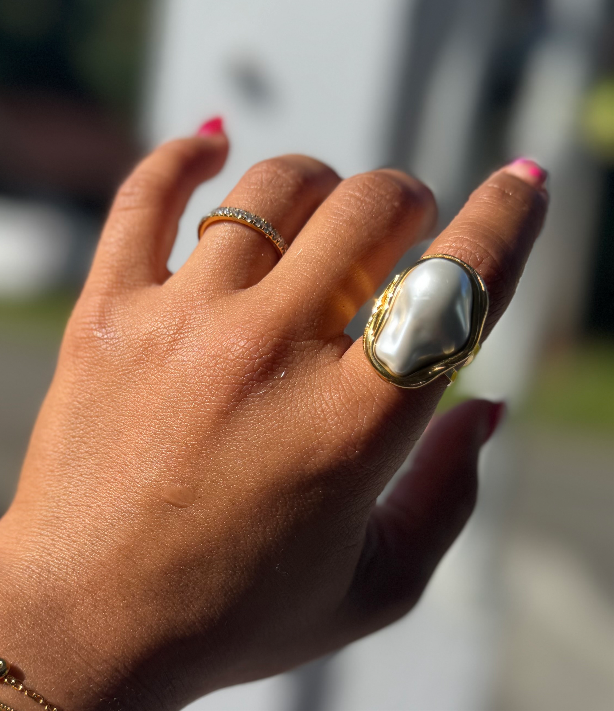 Baroque Pearl Sortija