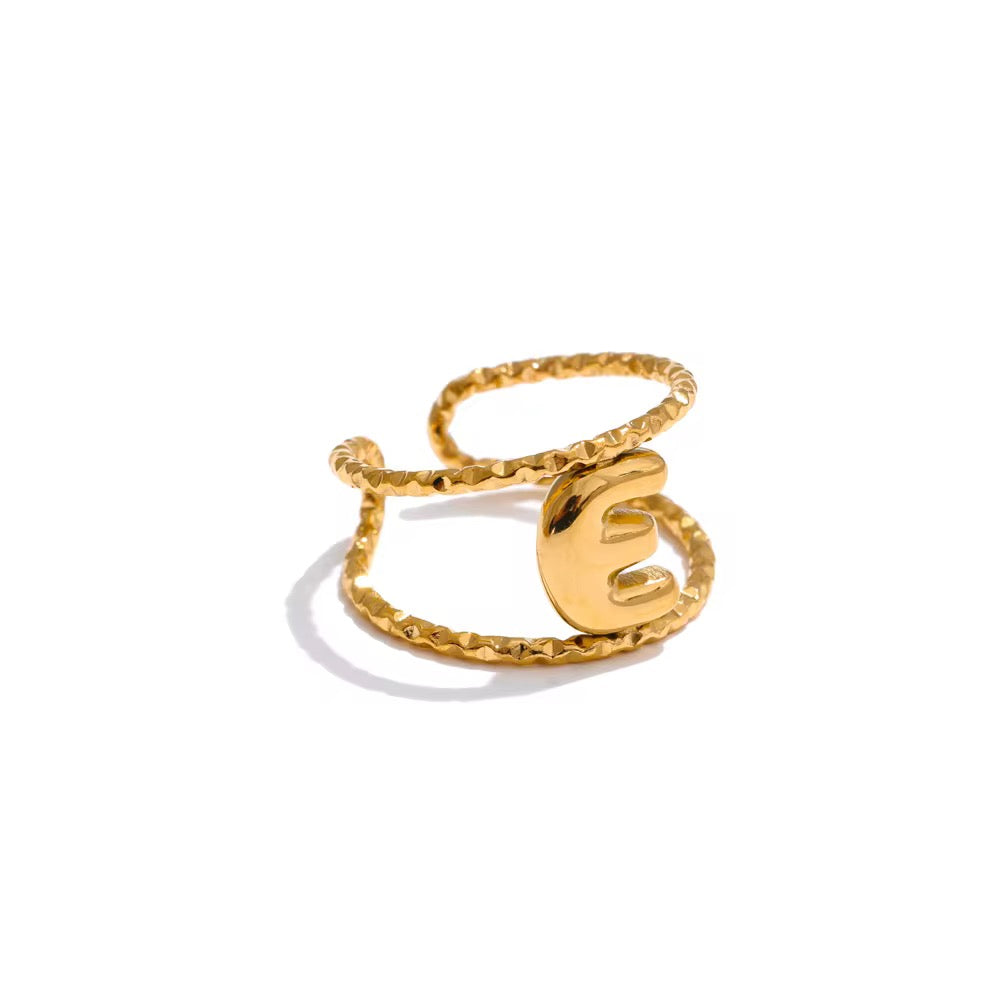 Golden Initials Ring