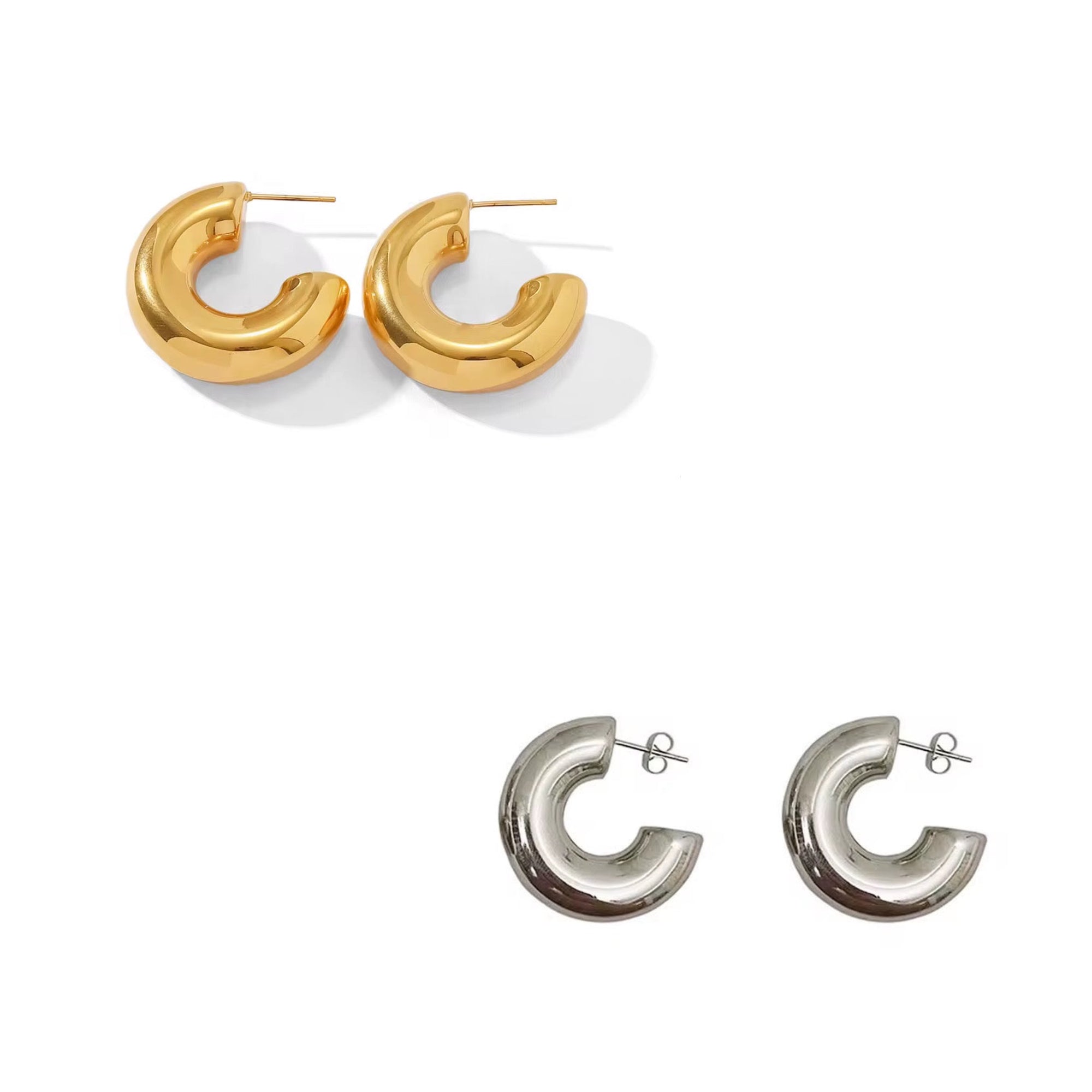 Bold Hoops Plated